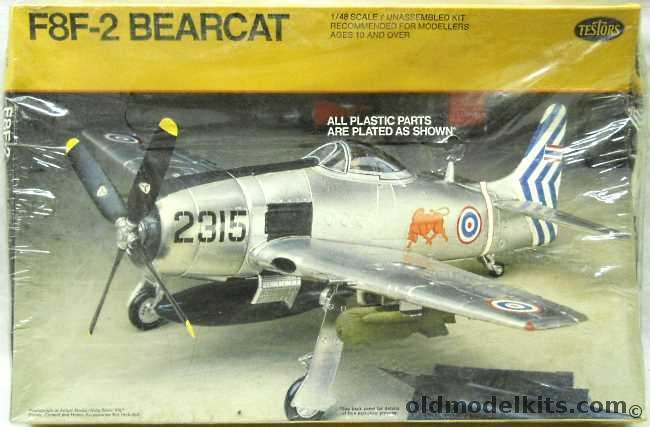 Testors 1/48 Grumman F8F-2 Bearcat - Chrome Plated - (F8F2), 215 plastic model kit